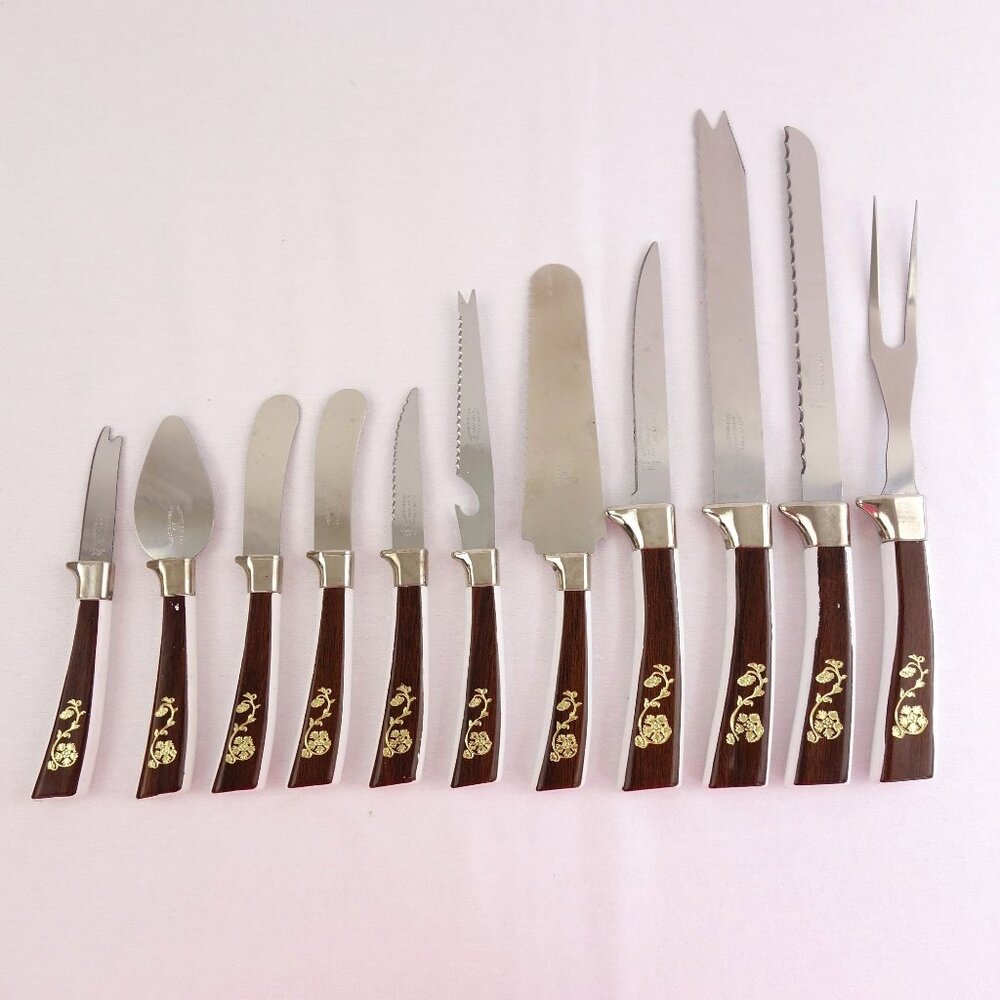 Vintage Lifetime Cutlery Sheffield England Stainless Steel Blades Knives Set